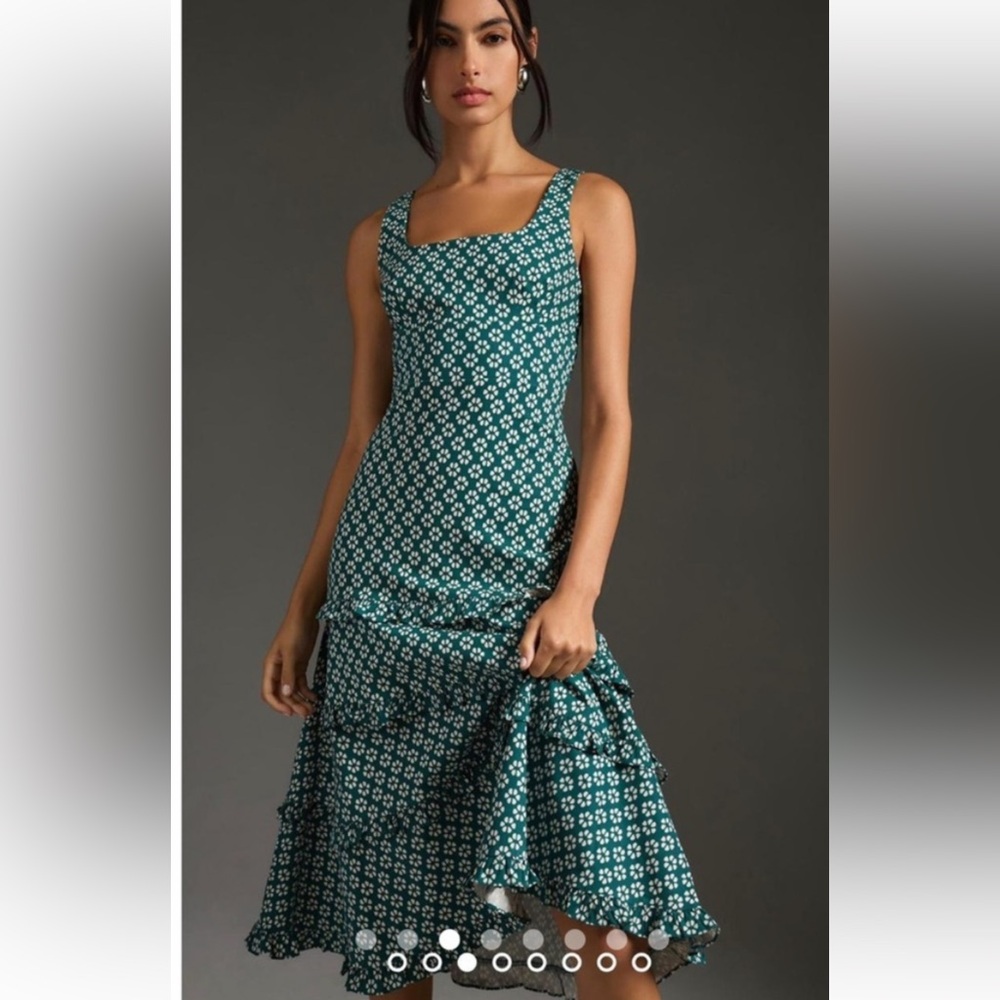 NWT Anthropologie size M Blythe tiered midi dress